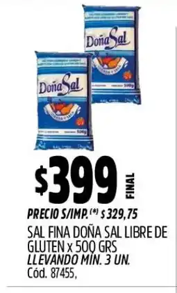 Supermercados Yaguar Doña sal sal fina libre de gluten oferta