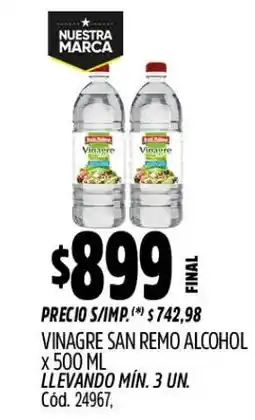 Supermercados Yaguar San remo vinagre alcohol oferta