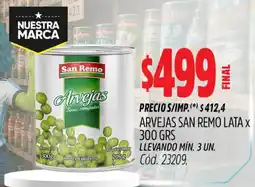 Supermercados Yaguar San remo arvejas lata oferta