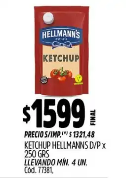 Supermercados Yaguar Hellmann's ketchup d/p oferta