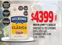 Supermercados Yaguar Hellmann's mayonesa clásica d/p oferta