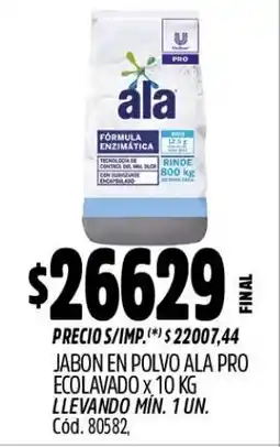 Supermercados Yaguar Ala jabon en polvo pro ecolavado oferta