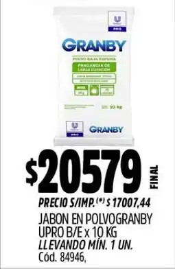 Supermercados Yaguar Granby jabon en polvo upro b/e oferta