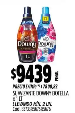 Supermercados Yaguar Downy suavizante botella oferta