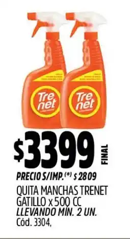 Supermercados Yaguar Trenet quita manchas gatillo oferta