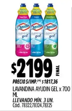 Supermercados Yaguar Ayudín lavandina gel oferta