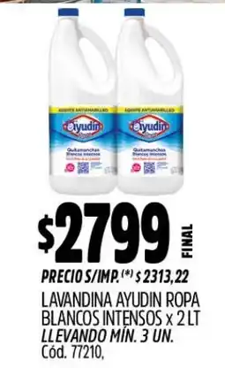 Supermercados Yaguar Ayudín lavandina ropa blancos intensos oferta