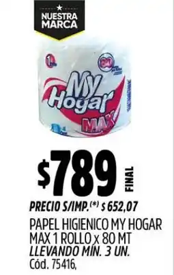 Supermercados Yaguar My hogar papel higienico max oferta