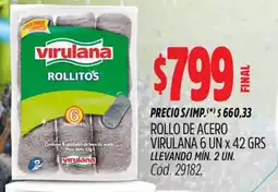 Supermercados Yaguar Virulana rollo de acero oferta