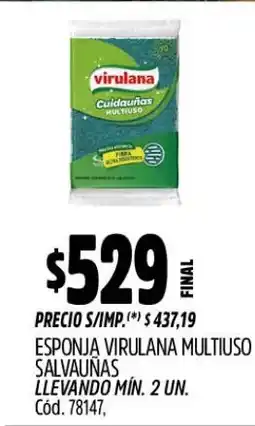 Supermercados Yaguar Virulana esponja multiuso salvaunas oferta