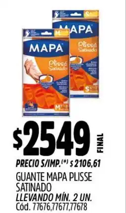 Supermercados Yaguar Mapa guante plisse satinado oferta