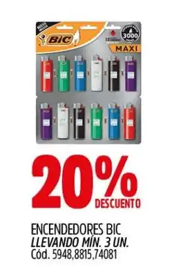 Supermercados Yaguar Bic encendedores oferta