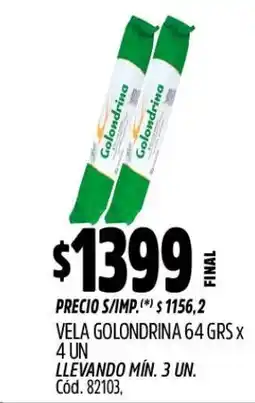 Supermercados Yaguar Golondrina vela oferta