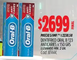 Supermercados Yaguar Oral B dentifrico 123 anticaries oferta