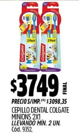 Supermercados Yaguar Colgate cepillo dental minions oferta