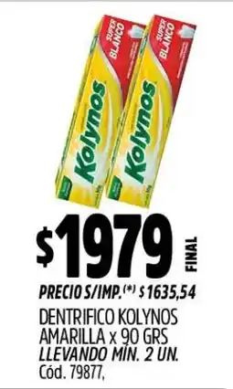 Supermercados Yaguar Kolynos dentrifico amarilla oferta