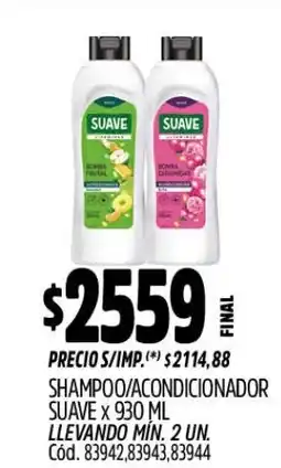Supermercados Yaguar Suave shampoo/acondicionador oferta