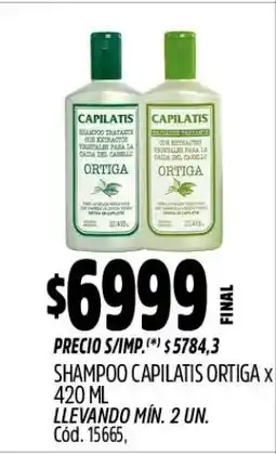 Supermercados Yaguar Capilatis shampoo ortiga oferta