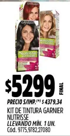 Supermercados Yaguar Garnier kit de tintura nutrisse oferta