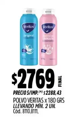 Supermercados Yaguar Veritas polvo oferta