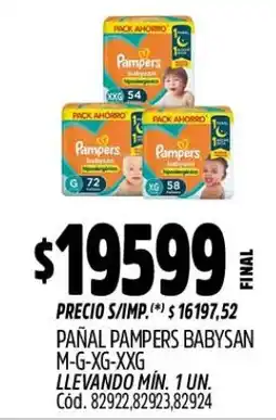 Supermercados Yaguar Pampers pañal babysan oferta