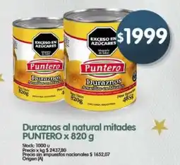 Supermercados Buenos Días Puntero duraznos al natural mitades oferta