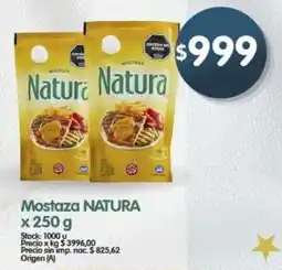 Supermercados Buenos Días Natura mostaza oferta