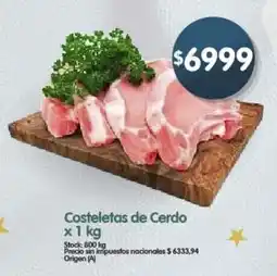Supermercados Buenos Días Costeletas de cerdo oferta