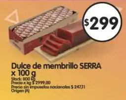 Supermercados Buenos Días Serra dulce de membrillo oferta