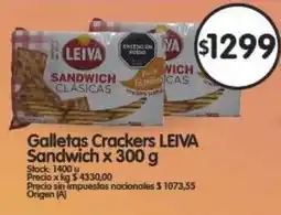 Supermercados Buenos Días Leiva galletas crackers sandwich oferta