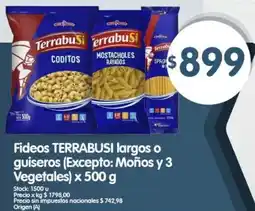 Supermercados Buenos Días Terrabusi fideos largos o guiseros oferta