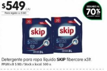 Jumbo Detergente líquido skip 3lt oferta