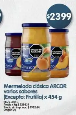 Supermercados Buenos Días Arcor mermelada clásica varios sabores oferta