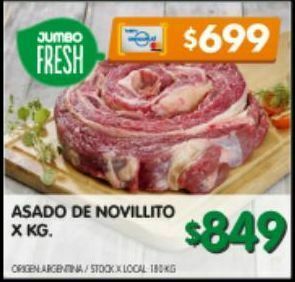 Jumbo Asado de novillito x kg oferta