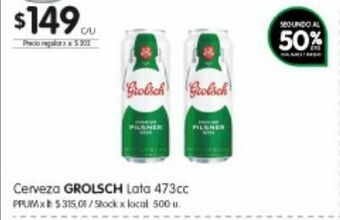 Jumbo Cerveza grolsch 473cc oferta