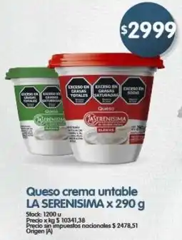 Supermercados Buenos Días La serenisima queso crema untable oferta