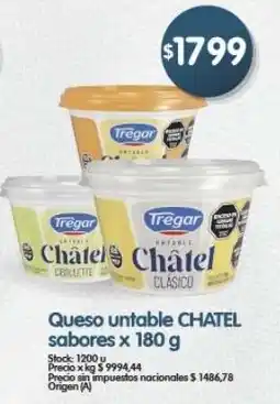 Supermercados Buenos Días Chatel queso untable sabores oferta