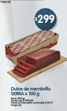 Supermercados Buenos Días Serra dulce de membrillo oferta