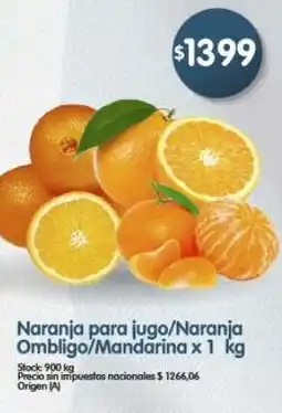 Supermercados Buenos Días Naranja para jugo/naranja ombligo/mandarina oferta