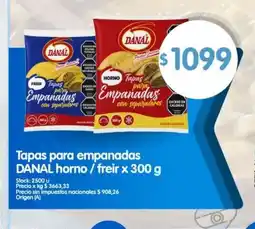 Supermercados Buenos Días Danal tapas para empanadas horno/freir oferta