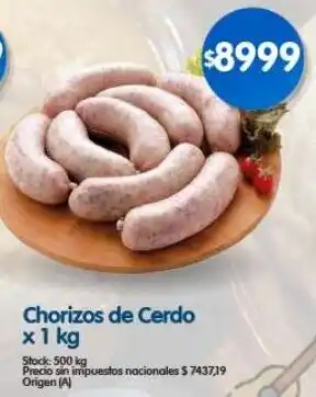Chorizos de cerdo
