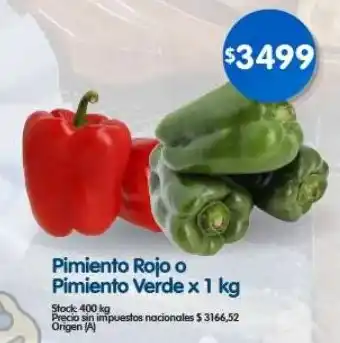 Supermercados Buenos Días Pimiento rojo o pimiento verde oferta