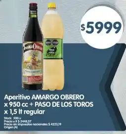 Supermercados Buenos Días Amargo obrero aperitivo + paso de los toros oferta