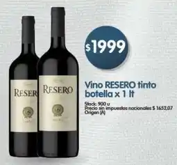 Supermercados Buenos Días Resero vino tinto botella oferta