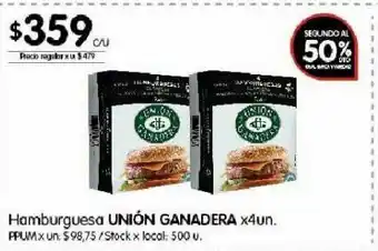 Disco Hamburguesas union ganadera oferta