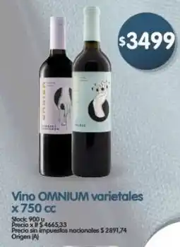 Supermercados Buenos Días Omnium vino varietales oferta
