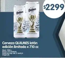 Supermercados Buenos Días Quilmes cerveza latón edición limitada oferta