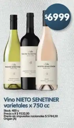 Supermercados Buenos Días Nieto senetiner vino varietales oferta