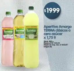 Supermercados Buenos Días Terma aperitivo amargo clásicos o cero azúcar oferta