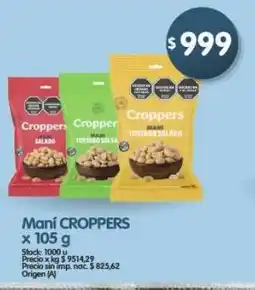 Supermercados Buenos Días Croppers maní oferta